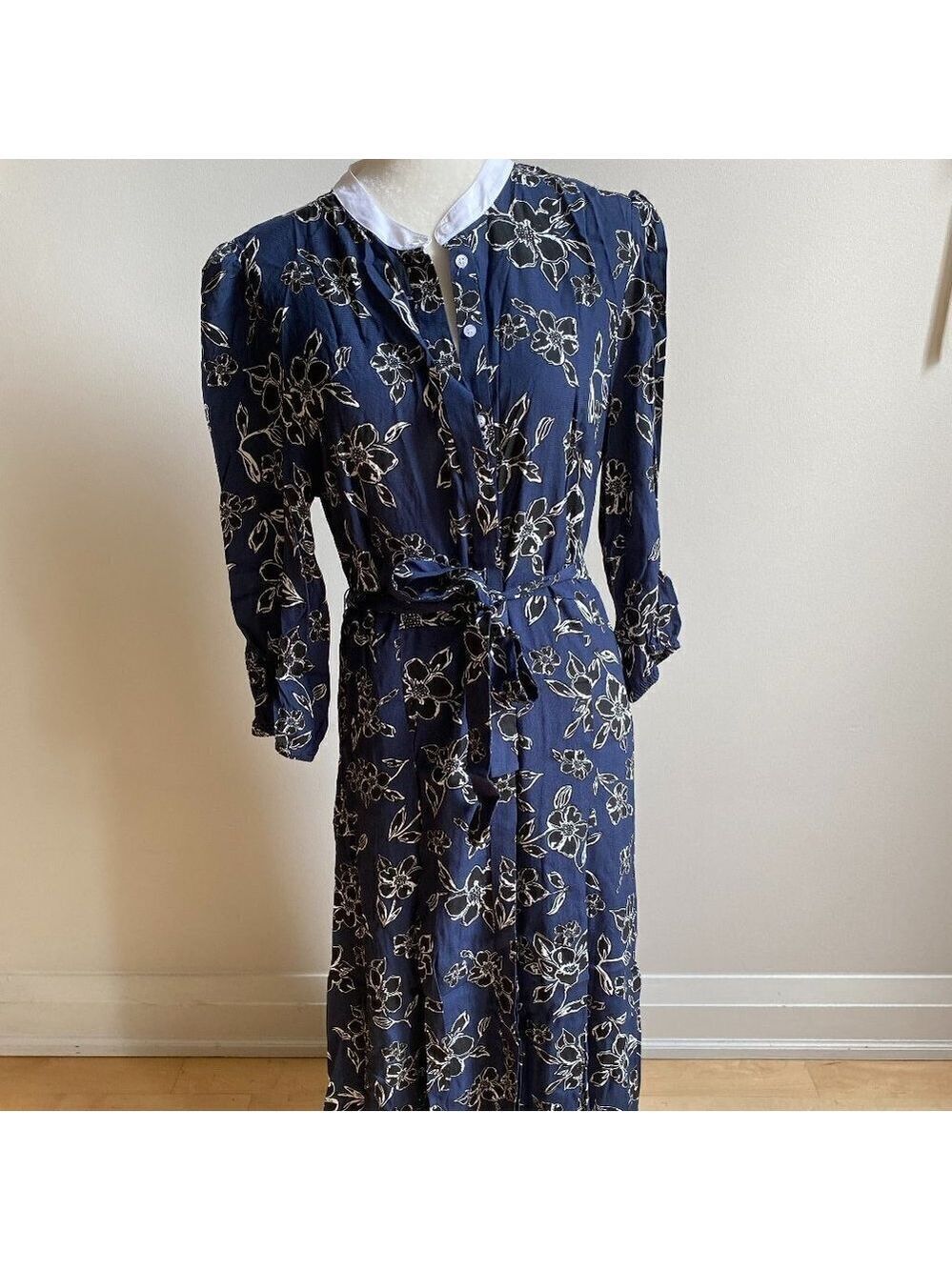JUDITH & Charles Women Belted Floral Print Dress BNWOT Button Down